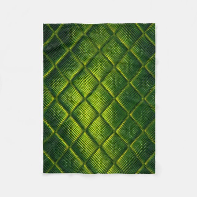 Polaire Couverture de jet ADOM verte à texture matelassée (Devant)