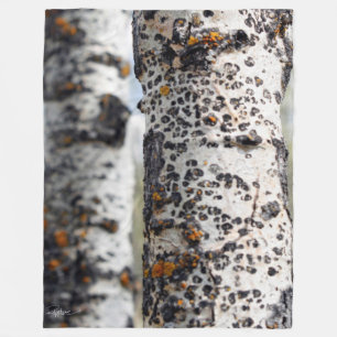 Polaire Couverture de jet d'arbre de bouleau