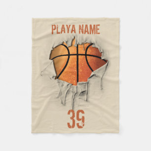 Polaire Couverture de la flotte de basket-ball déchirée