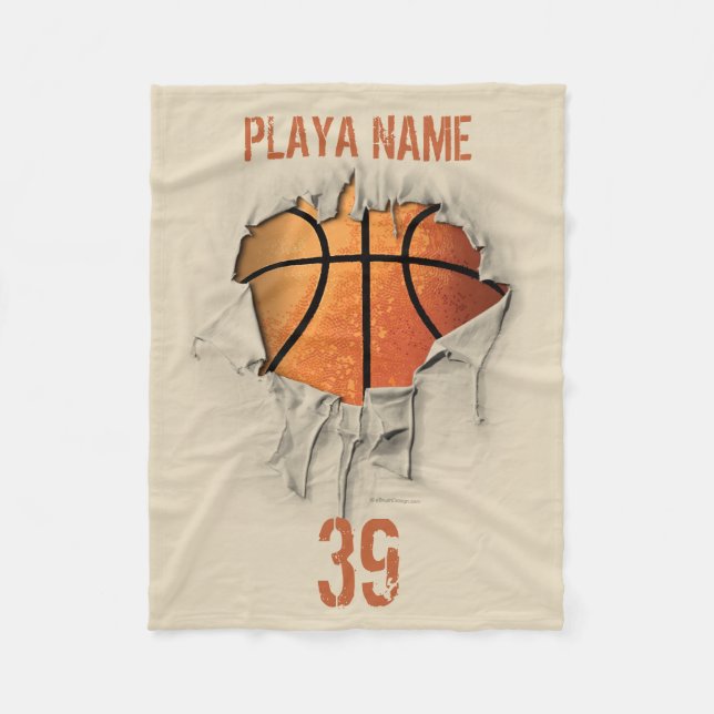 Polaire Couverture de la flotte de basket-ball déchirée (Devant)