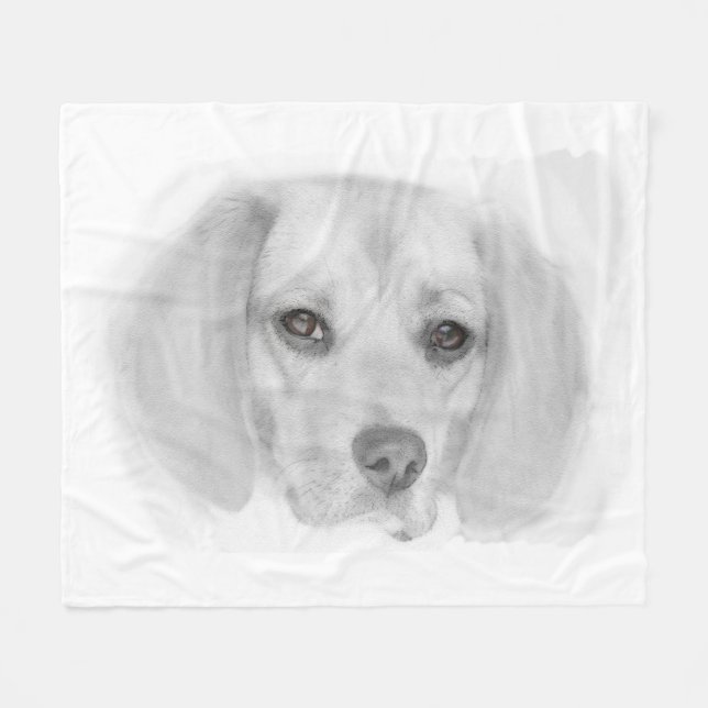 Polaire Couverture de la flotte de croquis beagle (Devant (Horizontal))
