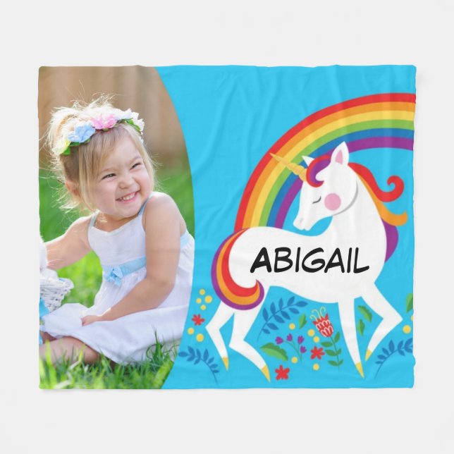 Polaire Couverture de la flotte photo Unicorn (Devant (Horizontal))