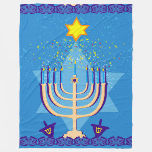 Polaire couverture de menorah hanoukka