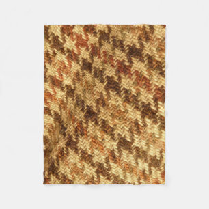Polaire Couverture de motif de tweed de pied-de-poule