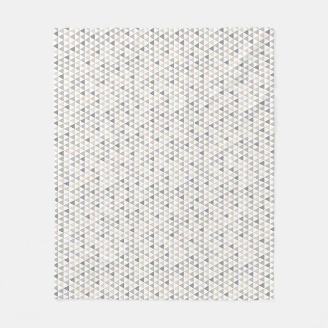 Polaire Couverture de Motif gris géométrique beige (Devant)