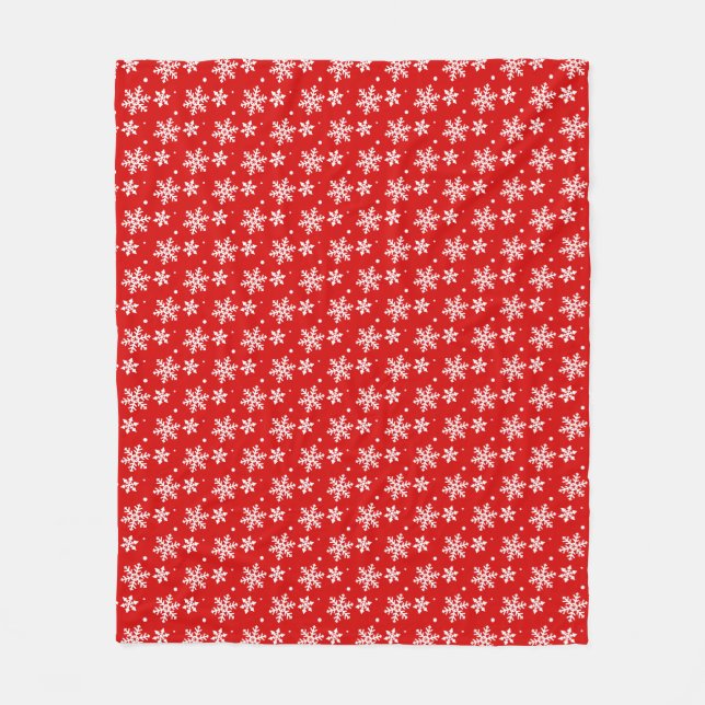 Polaire Couverture de Noël Flamme de neige Blanche (Devant)