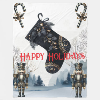 Polaire Couverture de Noël gothique hivernale en molleton