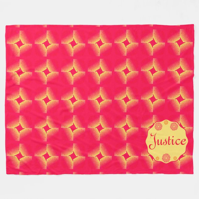 Polaire Couverture de nom de personnaliser de fleurs de (Devant (Horizontal))