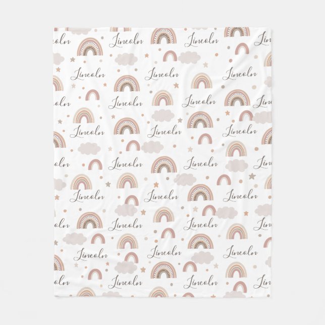 Polaire Couverture de nom de Rainbows neutres (Devant)