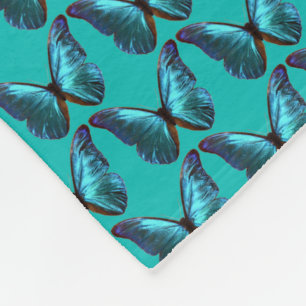 Polaire Couverture de papillon bleu Morpho