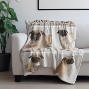 Polaire Couverture de photo de chien beige empreintes de p