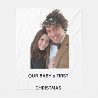 Polaire Couverture de premier Noël de bébé