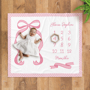 Polaire Couverture de repère bébé fille arc-en-ciel rose à