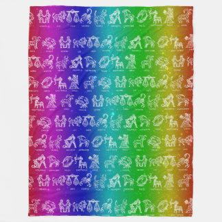 Polaire Couverture de signe zodiaque (Arc-en-ciel lissé)