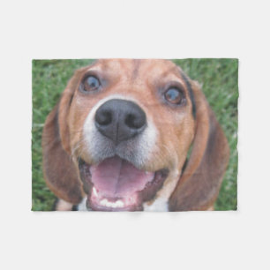 Polaire Couverture de sourire d'ouatine de beagle heureux