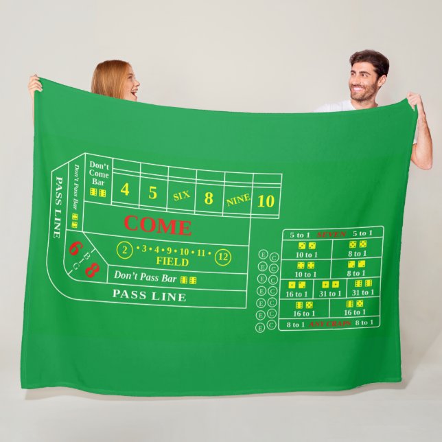Polaire Couverture de table de craps avec design de table  (En situation)