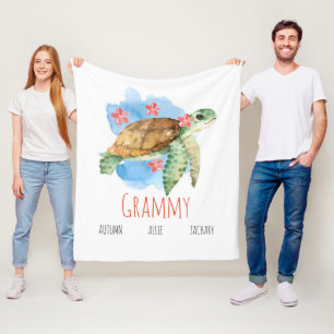 Polaire Couverture de tortue Grammy personnalisée de petit