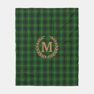 Polaire Couverture décorée d'un monogramme d'ouatine de