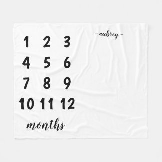 Polaire Couverture d'étape importante de bébé