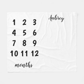 Polaire Couverture d'étape importante de bébé