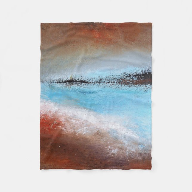 Polaire Couverture d'ouatine d'abrégé sur turquoise de (Devant)