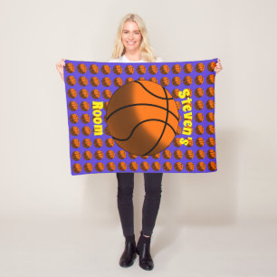 Polaire Couverture d'ouatine de basket-balls