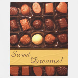 Polaire Couverture d'ouatine de bonbons au chocolat (rêve