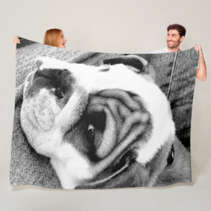 Polaire Couverture d'ouatine de bouledogue