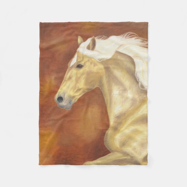 Polaire Couverture d'ouatine de cheval de palomino (Devant)