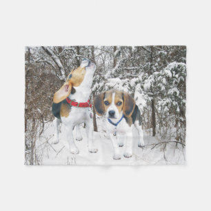Polaire Couverture d'ouatine de chiots de beagle de neige