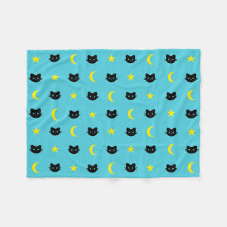 Polaire Couverture d'ouatine de lune de chat de Kitty et