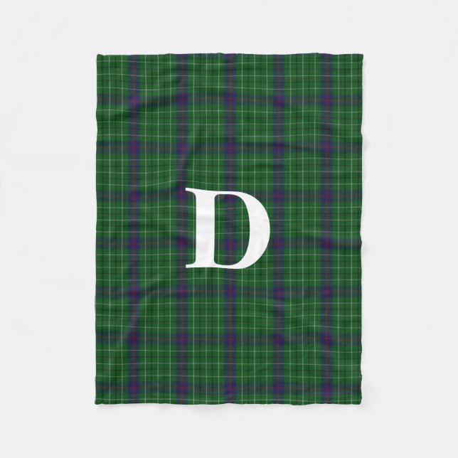 Polaire Couverture d'ouatine de monogramme de plaid de (Devant)