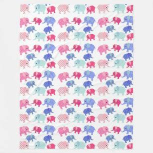 Polaire Couverture d'ouatine de motif d'éléphant