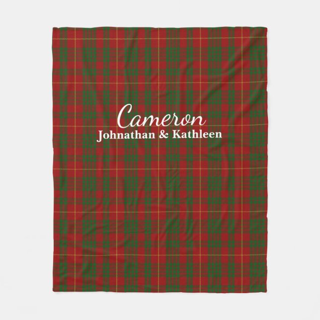 Polaire Couverture d'ouatine de plaid de tartan de clan de (Devant)
