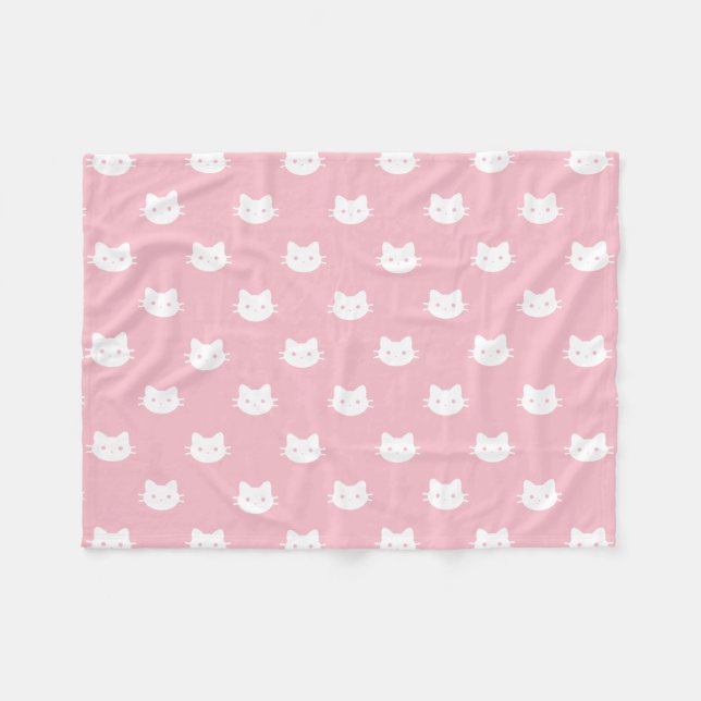 Polaire Couverture d'ouatine de polyester de chat de Kitty (Devant (Horizontal))