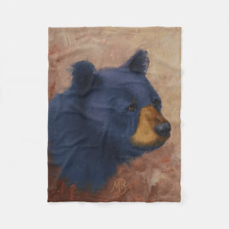 Polaire Couverture d'ouatine de portrait d'ours noir