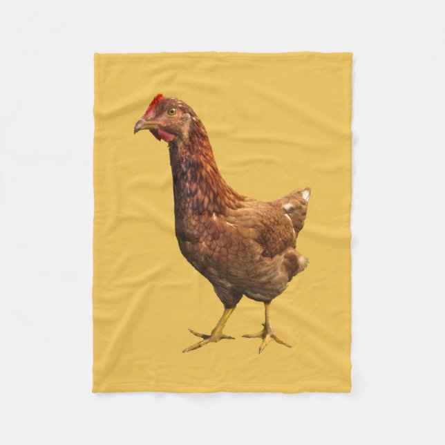 Polaire Couverture d'ouatine de poulet de poule de rouge (Devant)