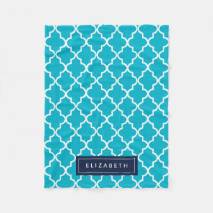 Polaire Couverture d'ouatine de Quatrefoil de marine et