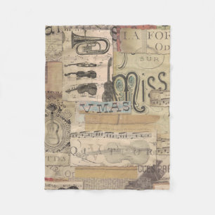 Polaire couverture d'ouatine de thème de musique de motif