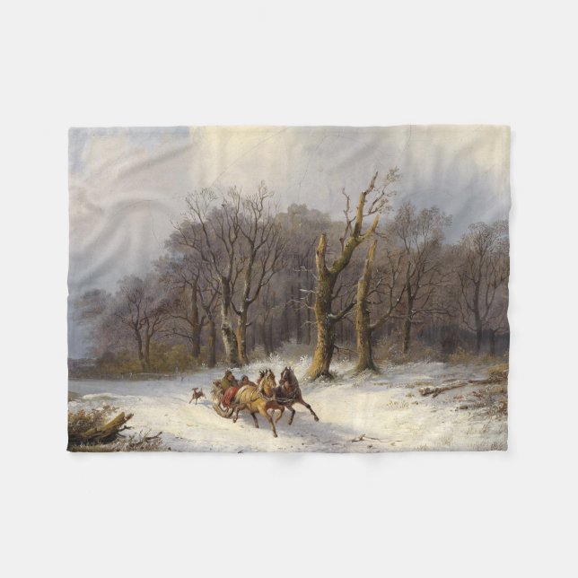 Polaire Couverture d'ouatine d'hiver de forêt de tour de (Devant (Horizontal))
