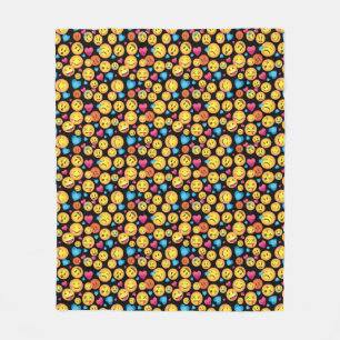 Polaire Couverture d'ouatine d'impression d'Emoji