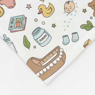 Polaire Couverture Douce Motif Nursery Bébé Pastel Mignon