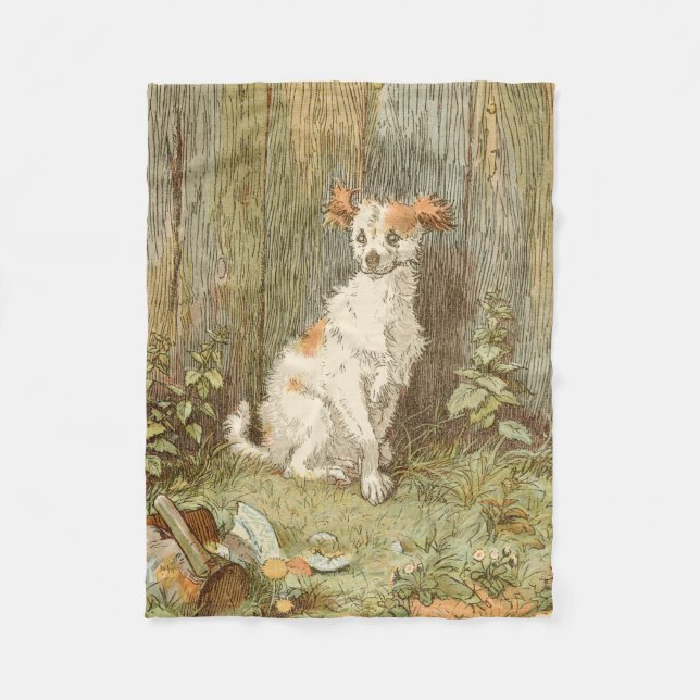 Polaire Couverture drôle d'ouatine de chiot de chien - (Devant)