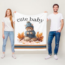 Couverture élégante pour bébé 'Chaton au tricot'