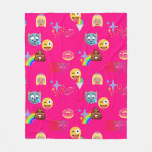 Polaire couverture émoji rose chaud