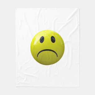 Polaire couverture émoji visage malheureux