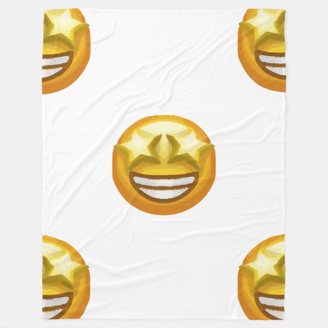 Polaire couverture émoji yeux étoile (Devant)