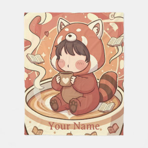 Polaire Couverture en fausse fourrure rouge panda Warm & C