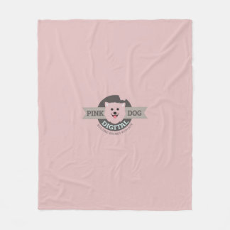 Polaire Couverture en laine numérique Chien Rose