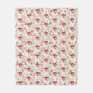 Polaire Couverture en laine vierge Santa vintage
